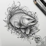 Tattoo sketch redfish, artistic tattoo sketch… – tattoo sketch (№1759553040_0, 04.10.2025 04:44) — tattoovalue.net