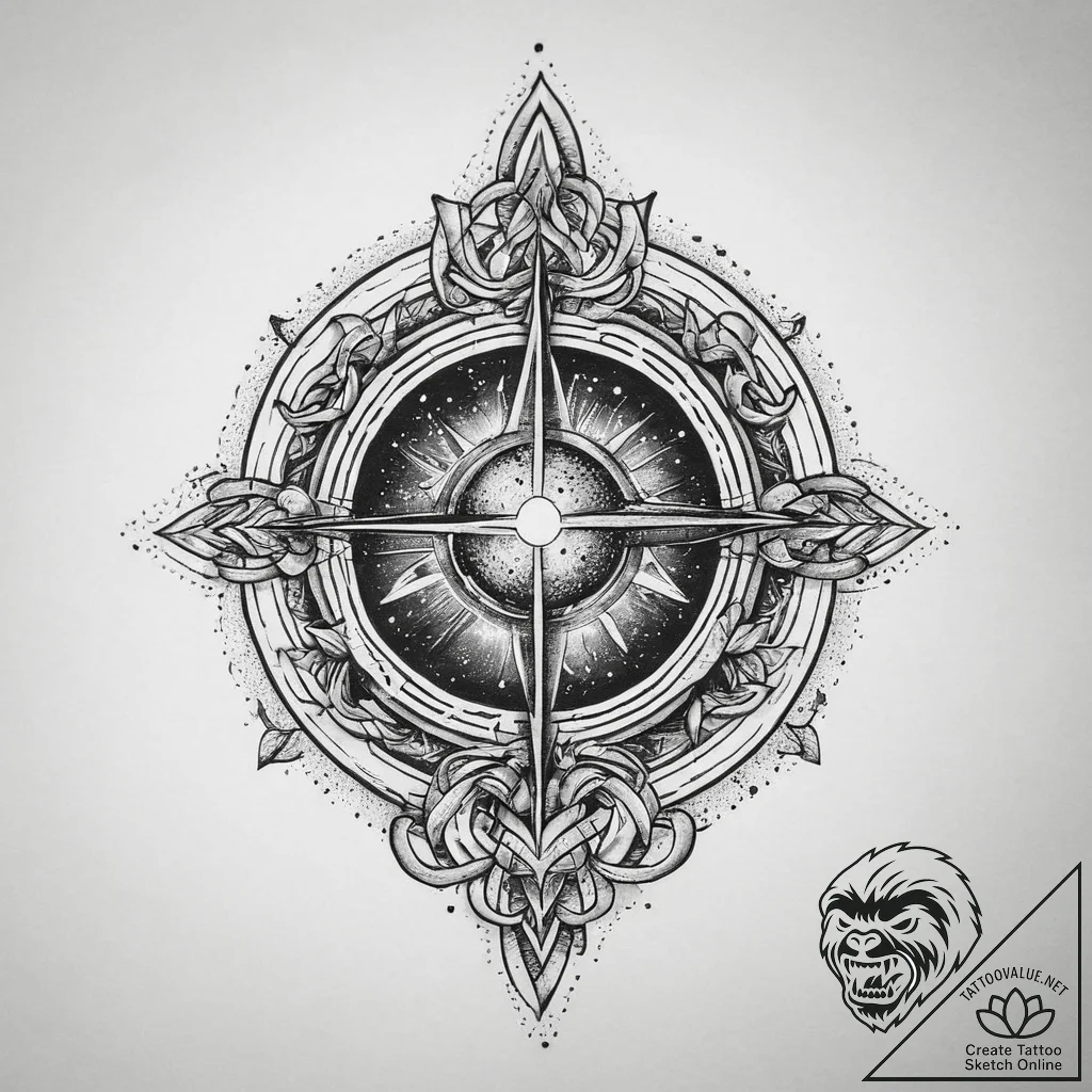 Tattoo sketch cosmic soul, tattoo line art, o... - tattoo sketch (№1759553691_0, 04.10.2025 04:54) — tattoovalue.net