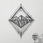 Tattoo sketch diamond, concept art for tattoo… – tattoo sketch (№1759554125_0, 04.10.2025 05:02) — tattoovalue.net