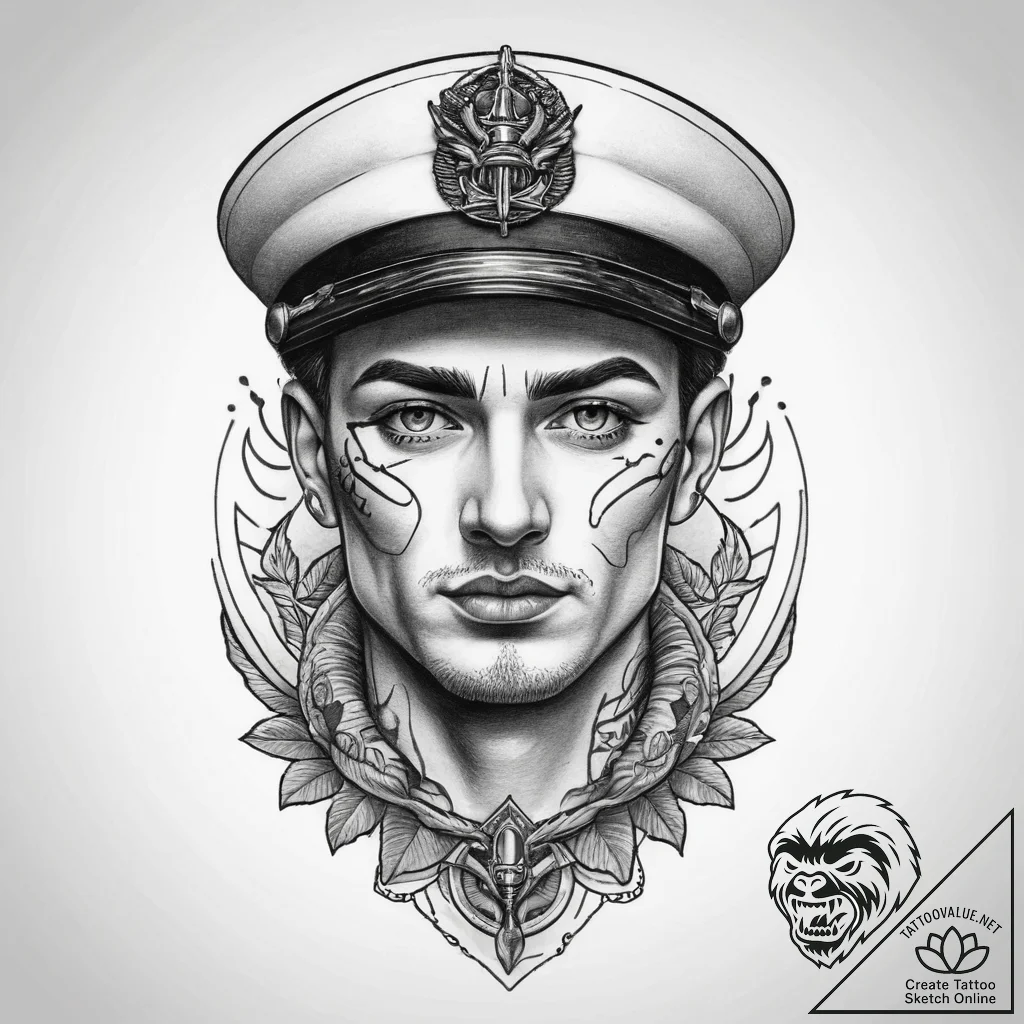 Tattoo sketch face, tattoo sketch design, old... - tattoo sketch (№1759554342_0, 04.10.2025 05:05) — tattoovalue.net