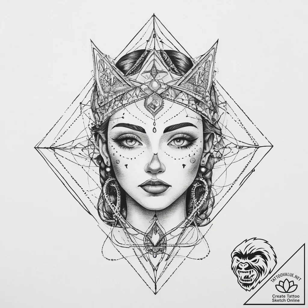 Tattoo sketch cosmic person, tattoo line art,... - tattoo sketch (№1759556949_0, 04.10.2025 05:49) — tattoovalue.net