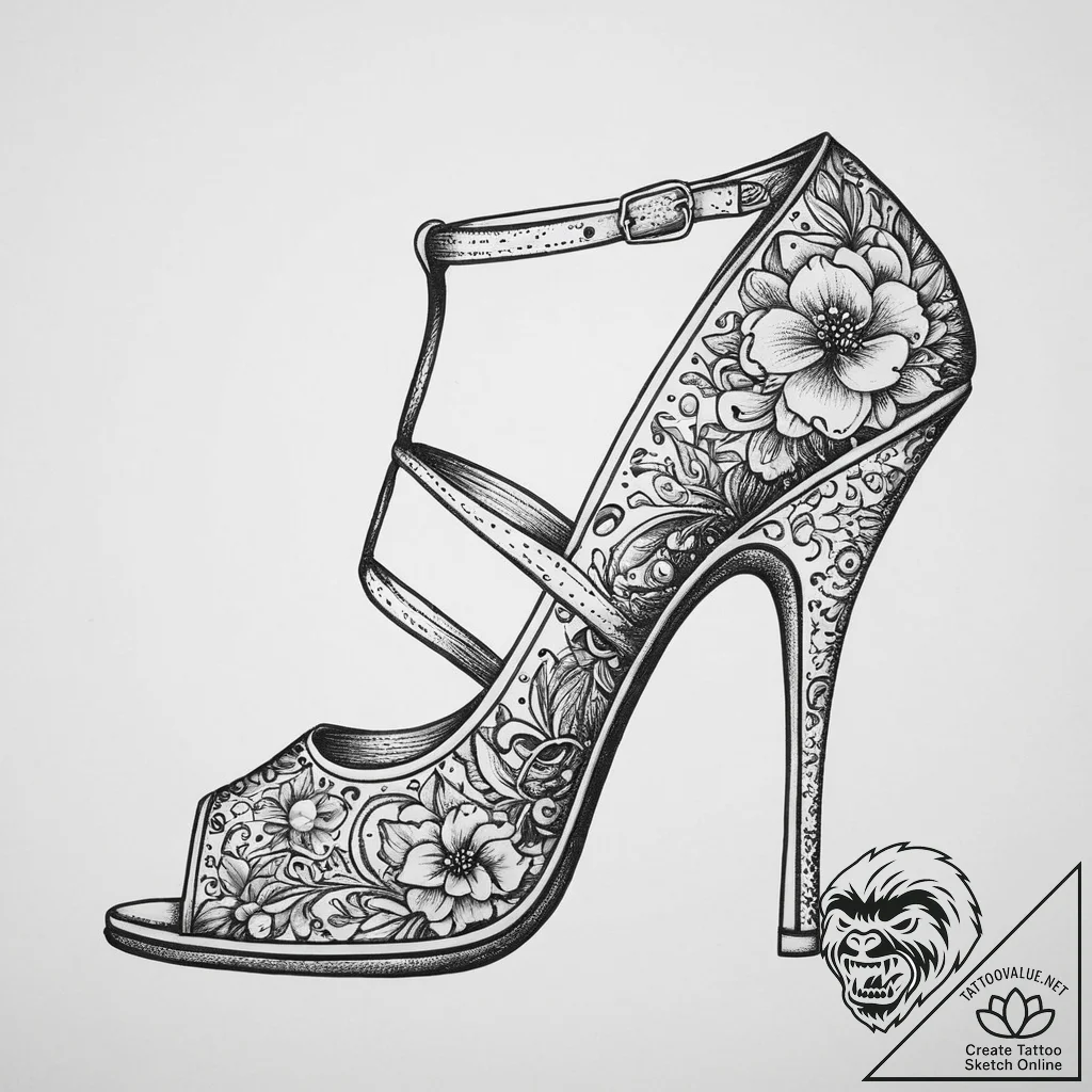 Tattoo sketch high heel tattoo, tattoo drawin... - tattoo sketch (№1759558461_0, 04.10.2025 06:14) — tattoovalue.net