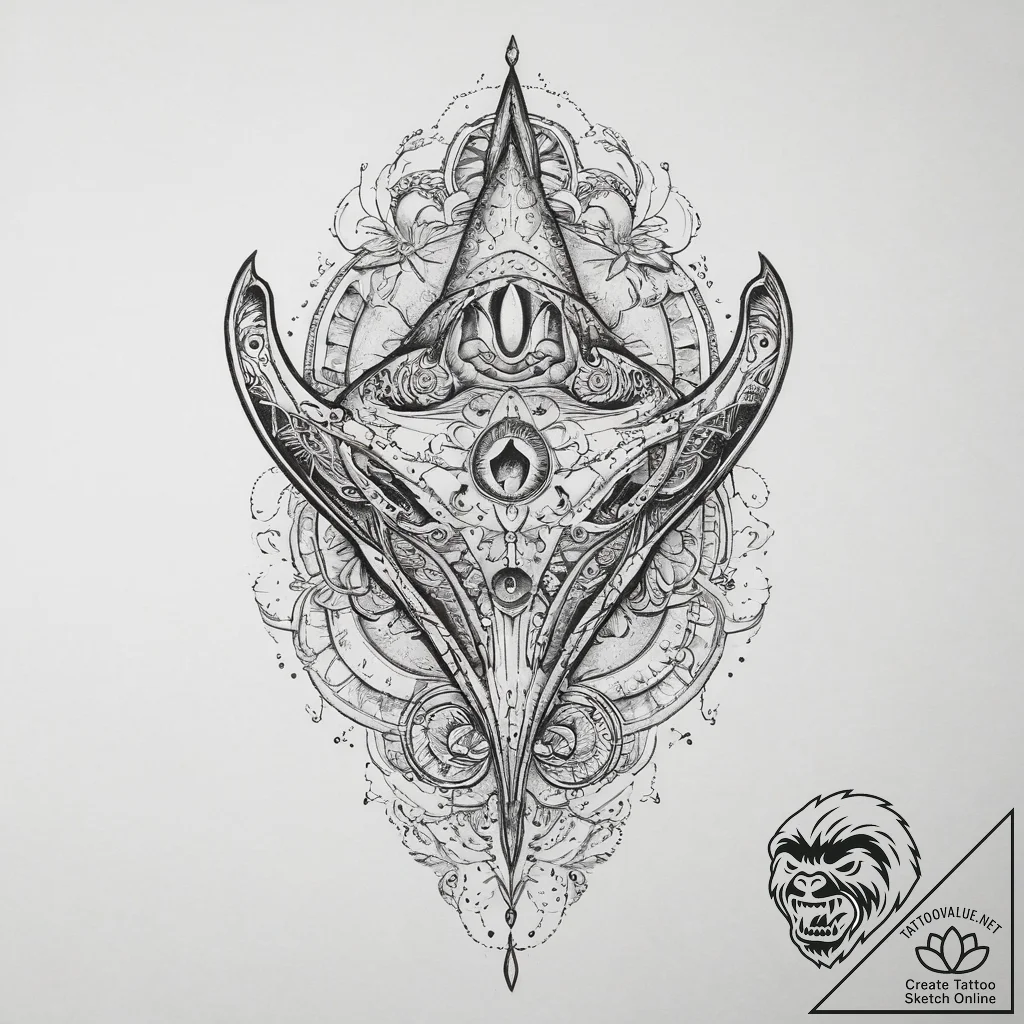 Tattoo sketch torpedo ray, tattoo flash sheet... - tattoo sketch (№1759558677_0, 04.10.2025 06:17) — tattoovalue.net