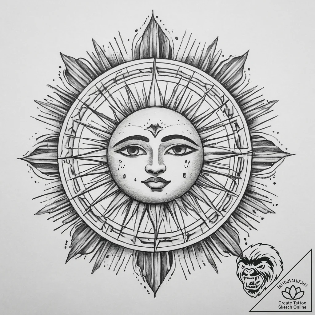 Tattoo sketch hieroglyphic symbol for "creati... - tattoo sketch (№1759560196_0, 04.10.2025 06:43) — tattoovalue.net