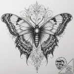 Tattoo sketch promethea moth, tattoo flash sh… – tattoo sketch (№1759560855_0, 04.10.2025 06:54) — tattoovalue.net
