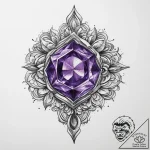 Tattoo sketch amethyst – tattoo sketch (№1759561719_0, 04.10.2025 07:08) — tattoovalue.net