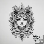 Tattoo sketch tarot card cups, artistic tatto… – tattoo sketch (№1759563443_0, 04.10.2025 07:37) — tattoovalue.net
