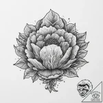 Tattoo sketch broccoli flower, ink illustrati… – tattoo sketch (№1759563875_0, 04.10.2025 07:44) — tattoovalue.net