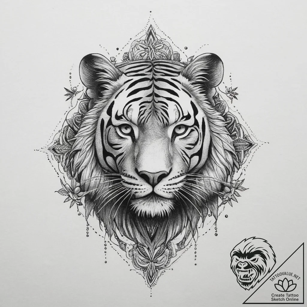 Tattoo sketch wild, concept art for tattoo, d... - tattoo sketch (№1759564091_0, 04.10.2025 07:48) — tattoovalue.net