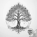 Tattoo sketch cosmic tree – tattoo sketch (№1759564307_0, 04.10.2025 07:51) — tattoovalue.net
