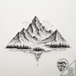 Tattoo sketch линейные горы, ink illustration… – tattoo sketch (№1759565395_0, 04.10.2025 08:09) — tattoovalue.net