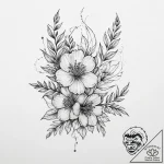 Nature & flora, concept art for tattoo, fine… – tattoo sketch (№1759566046_0, 04.10.2025 08:20) — tattoovalue.net