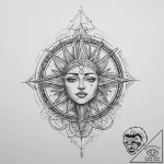 Tattoo sketch cosmic being, concept art for t… – tattoo sketch (№1759566262_0, 04.10.2025 08:24) — tattoovalue.net