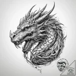 Tattoo sketch norse dragon – tattoo sketch (№1759567557_0, 04.10.2025 08:45) — tattoovalue.net
