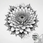 Tattoo sketch irezumi хризантема – tattoo sketch (№1759568861_0, 04.10.2025 09:07) — tattoovalue.net