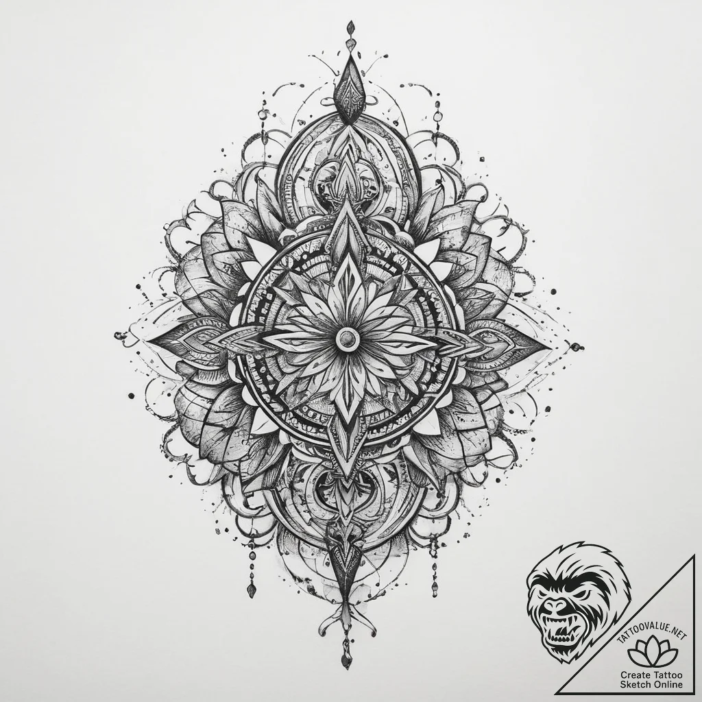 Tattoo sketch blessed being, tattoo drawing o... - tattoo sketch (№1759569294_0, 04.10.2025 09:14) — tattoovalue.net