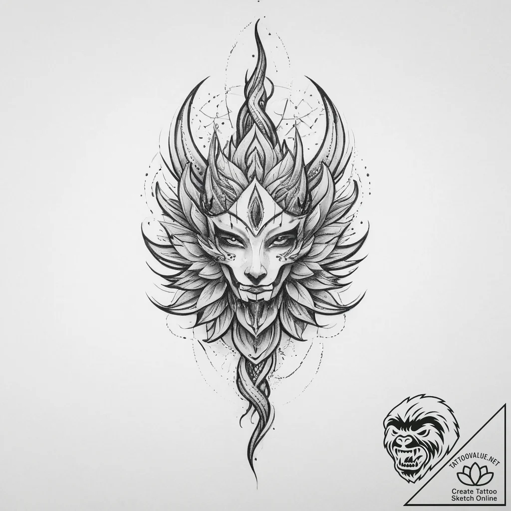 Tattoo sketch expression, tattoo line art, so... - tattoo sketch (№1759569510_0, 04.10.2025 09:18) — tattoovalue.net