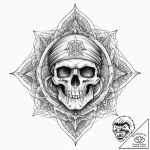 Tattoo sketch pirate with a skull, ink illust… – tattoo sketch (№1759569942_0, 04.10.2025 09:25) — tattoovalue.net