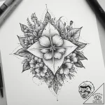 Tattoo sketch gardener blooming flowers, conc… – tattoo sketch (№1759570374_0, 04.10.2025 09:32) — tattoovalue.net