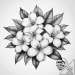 Tattoo sketch plumeria flower – tattoo sketch (№1759571453_0, 04.10.2025 09:50) — tattoovalue.net