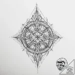 Tattoo sketch geometric black and white, tatt… – tattoo sketch (№1759571669_0, 04.10.2025 09:54) — tattoovalue.net