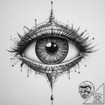 Tattoo sketch cybernetic eye, tattoo flash sh… – tattoo sketch (№1759571884_0, 04.10.2025 09:58) — tattoovalue.net