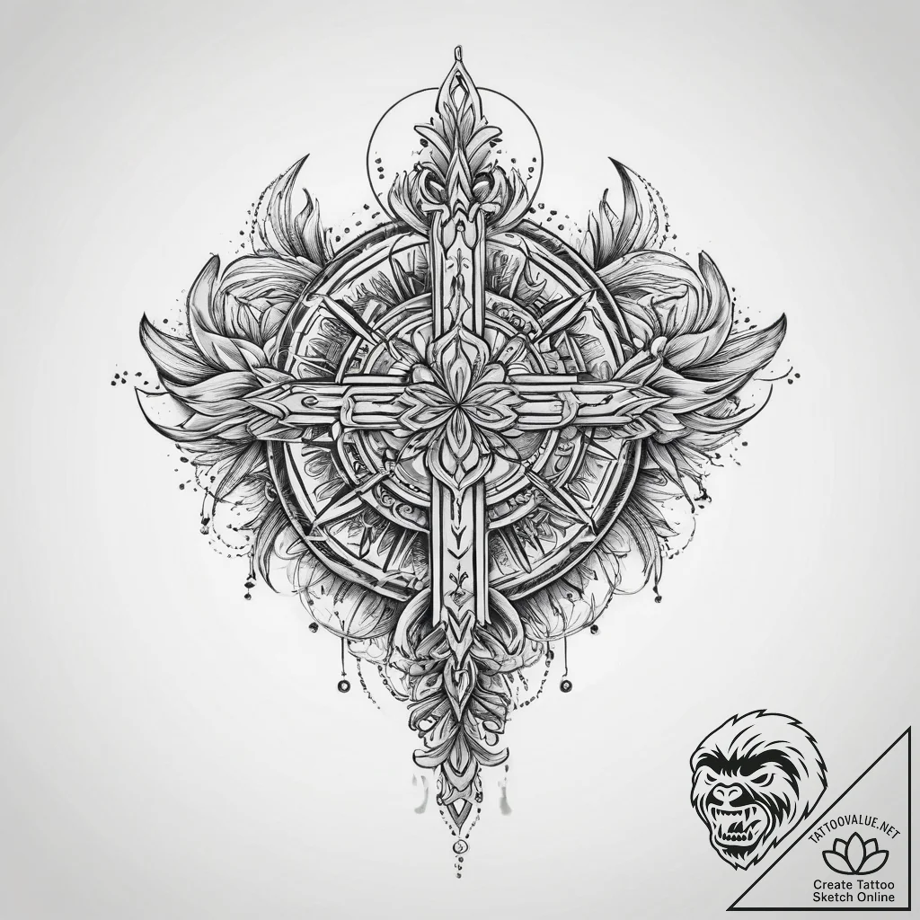 Tattoo sketch holy self, tattoo flash sheet d... - tattoo sketch (№1759573191_0, 04.10.2025 10:19) — tattoovalue.net