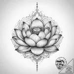 Tattoo sketch lotus flower – tattoo sketch (№1759574920_0, 04.10.2025 10:48) — tattoovalue.net