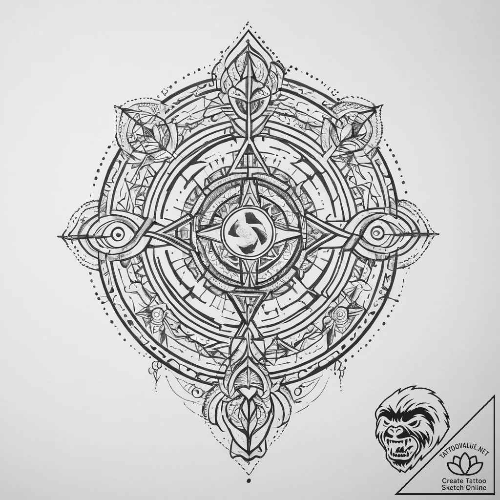 Tattoo sketch hieroglyphic symbol for "health... - tattoo sketch (№1759576215_0, 04.10.2025 11:10) — tattoovalue.net