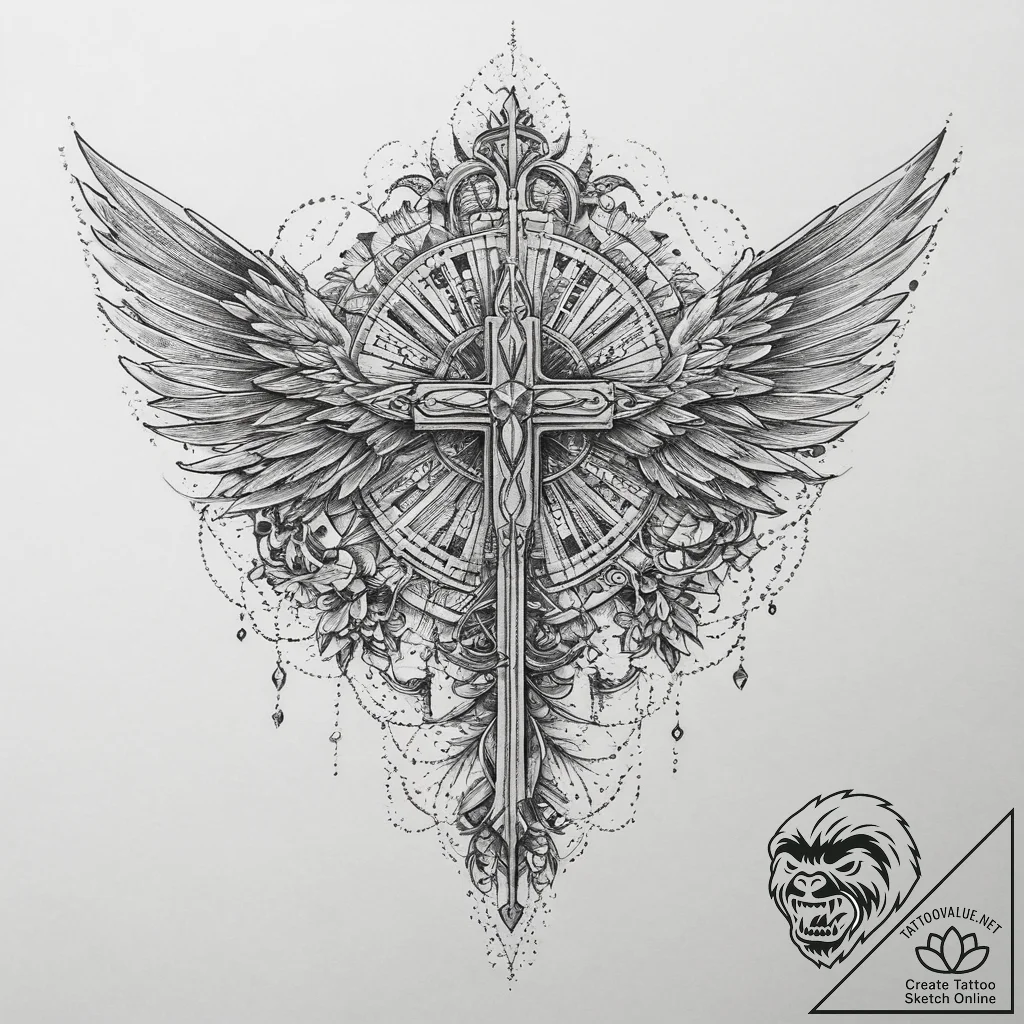 Tattoo sketch fairy tattoo, tattoo flash shee... - tattoo sketch (№1759577520_0, 04.10.2025 11:32) — tattoovalue.net