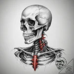 Tattoo sketch skeleton, artistic tattoo sketc… – tattoo sketch (№1759579032_0, 04.10.2025 11:57) — tattoovalue.net
