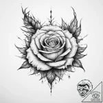 Tattoo sketch thorns and rose – tattoo sketch (№1759580328_0, 04.10.2025 12:18) — tattoovalue.net
