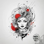 Tattoo sketch cosmic spring, tattoo line art,… – tattoo sketch (№1759580759_0, 04.10.2025 12:25) — tattoovalue.net
