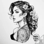 Tattoo sketch model building a finished model… – tattoo sketch (№1759581843_0, 04.10.2025 12:44) — tattoovalue.net