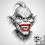 Tattoo sketch the grinch with a mouth, ink il… – tattoo sketch (№1759582709_0, 04.10.2025 12:58) — tattoovalue.net