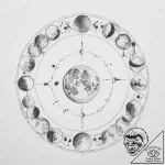 Tattoo sketch moon phases – tattoo sketch (№1759582927_0, 04.10.2025 13:02) — tattoovalue.net