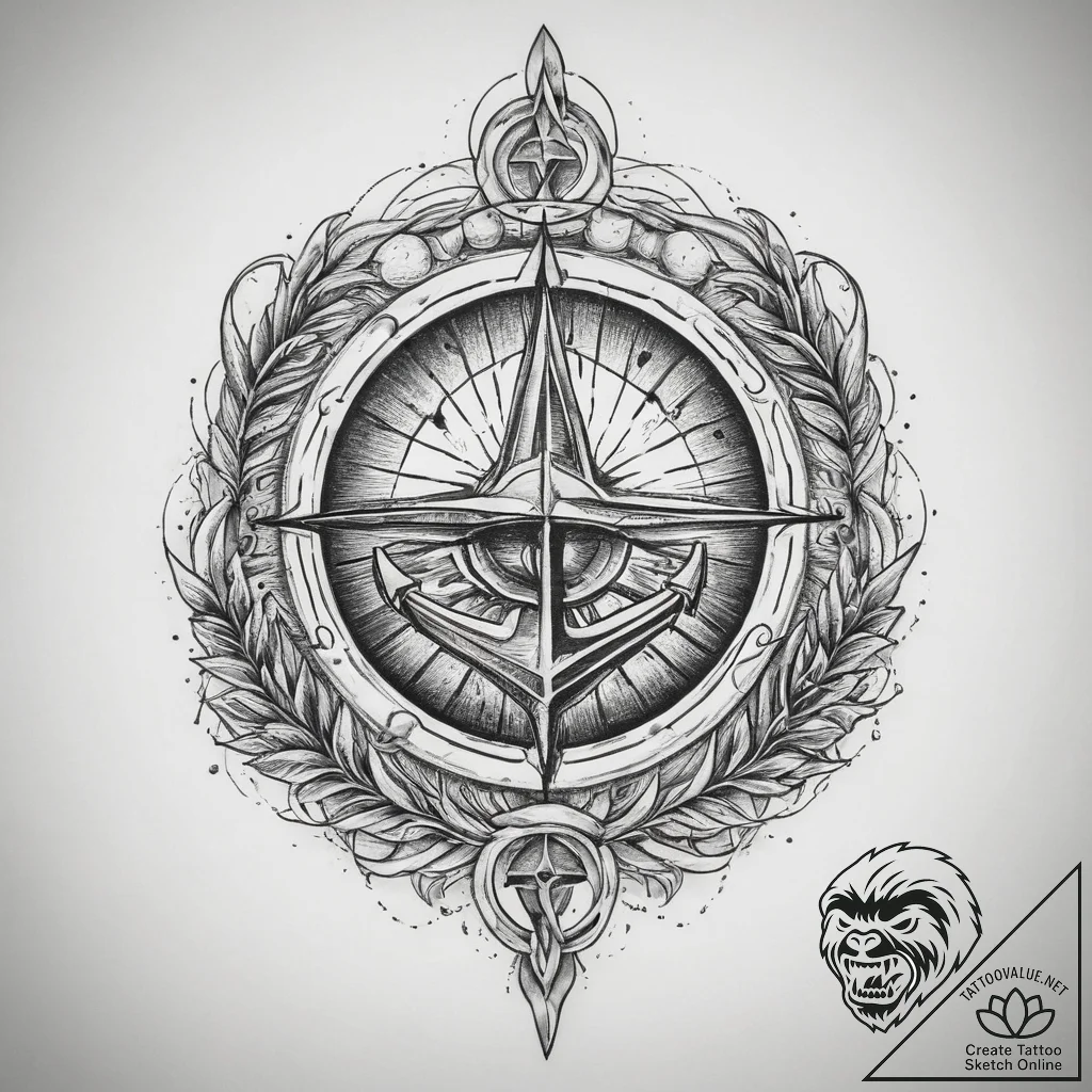 Tattoo sketch sacred earth, concept art for t... - tattoo sketch (№1759583145_0, 04.10.2025 13:05) — tattoovalue.net