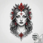 Tattoo sketch holy representation, artistic t… – tattoo sketch (№1759583581_0, 04.10.2025 13:13) — tattoovalue.net