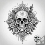 Tattoo sketch cosmic scene, concept art for t… – tattoo sketch (№1759584242_0, 04.10.2025 13:24) — tattoovalue.net