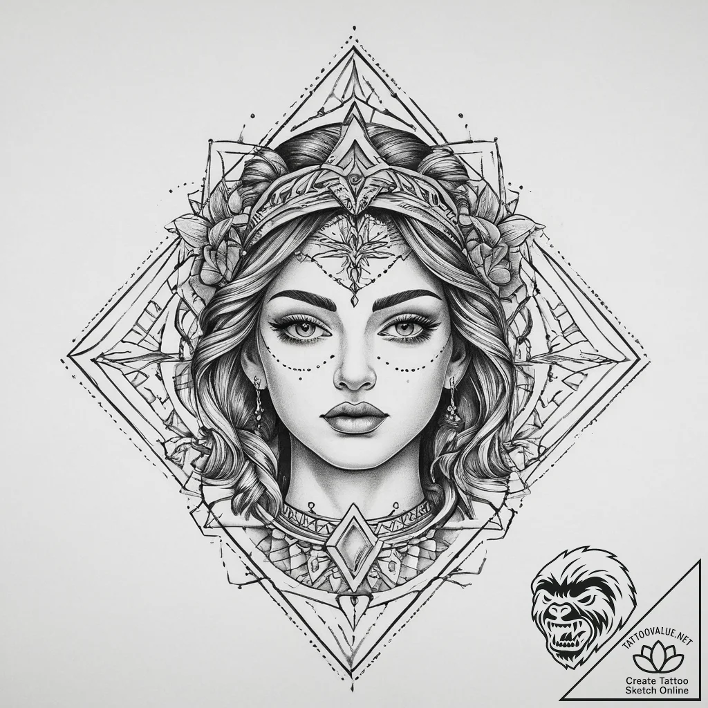 Tattoo sketch blessed scene, tattoo line art,... - tattoo sketch (№1759586194_0, 04.10.2025 13:56) — tattoovalue.net