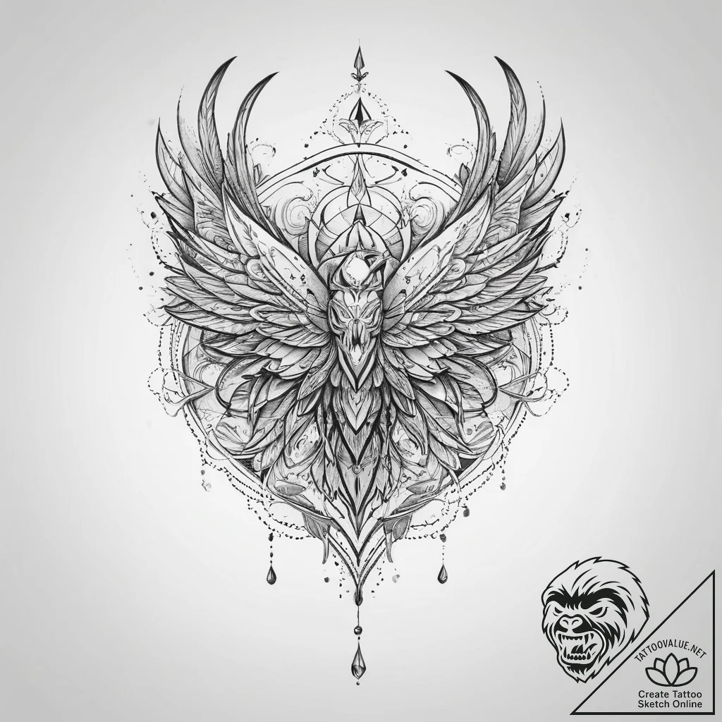 Tattoo sketch blessed fable, ink illustration... - tattoo sketch (№1759586626_0, 04.10.2025 14:03) — tattoovalue.net