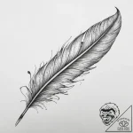 Tattoo sketch delicate feather, tattoo line a… – tattoo sketch (№1759587710_0, 04.10.2025 14:21) — tattoovalue.net