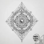 Tattoo sketch cosmic existence, tattoo line a… – tattoo sketch (№1759587927_0, 04.10.2025 14:25) — tattoovalue.net