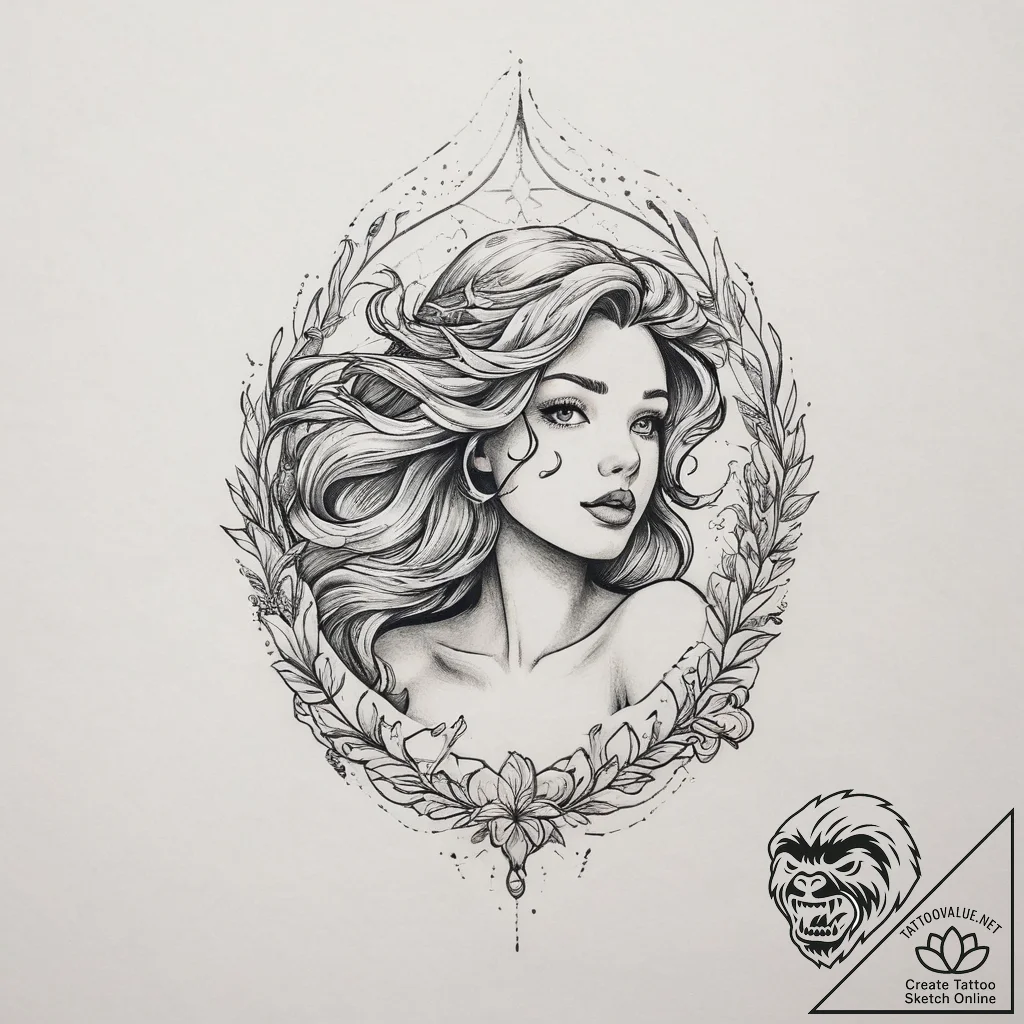 Tattoo sketch mermaid tattoo, tattoo flash sh... - tattoo sketch (№1759588143_0, 04.10.2025 14:29) — tattoovalue.net