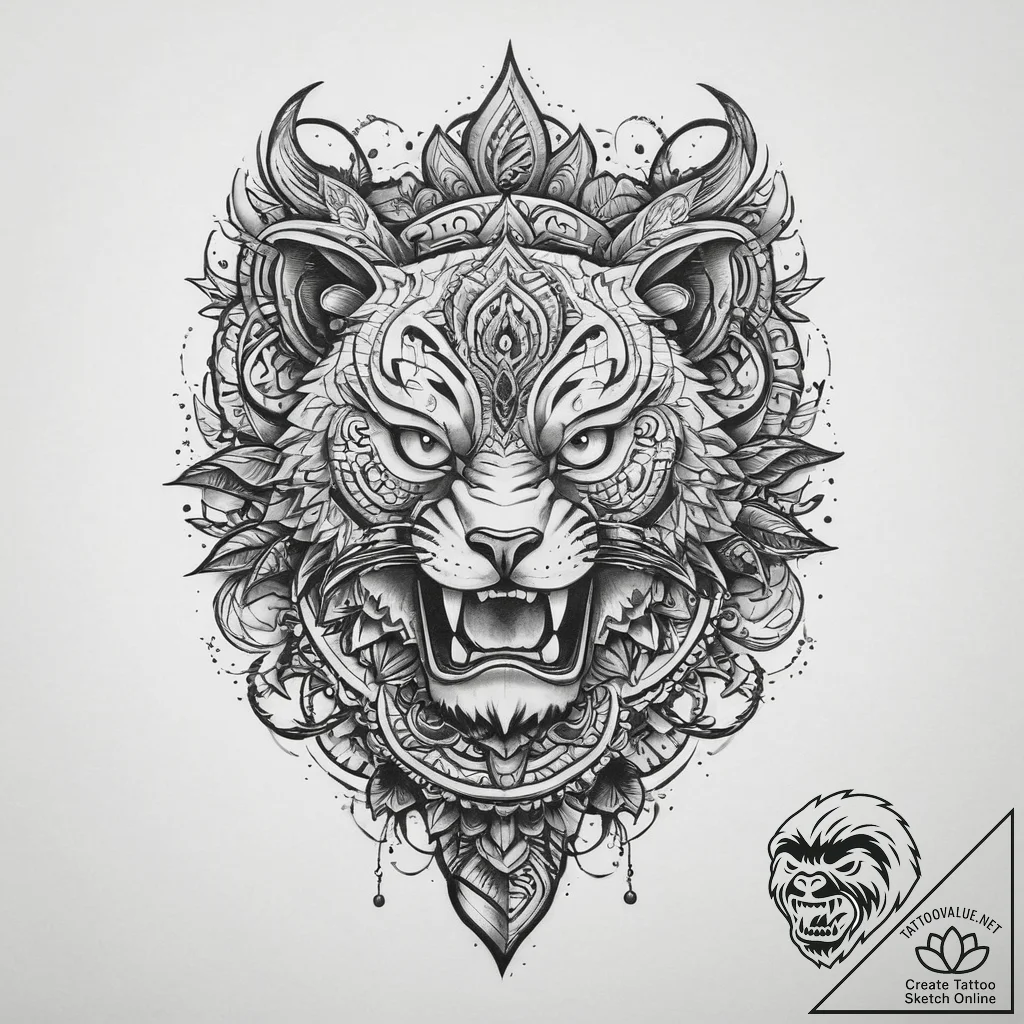 Tattoo sketch nature, tattoo flash sheet desi... - tattoo sketch (№1759589661_0, 04.10.2025 14:54) — tattoovalue.net