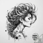 Tattoo sketch siren hair, tattoo sketch desig… – tattoo sketch (№1759589887_0, 04.10.2025 14:58) — tattoovalue.net