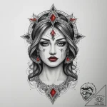 Tattoo sketch holy character, artistic tattoo… – tattoo sketch (№1759590320_0, 04.10.2025 15:05) — tattoovalue.net