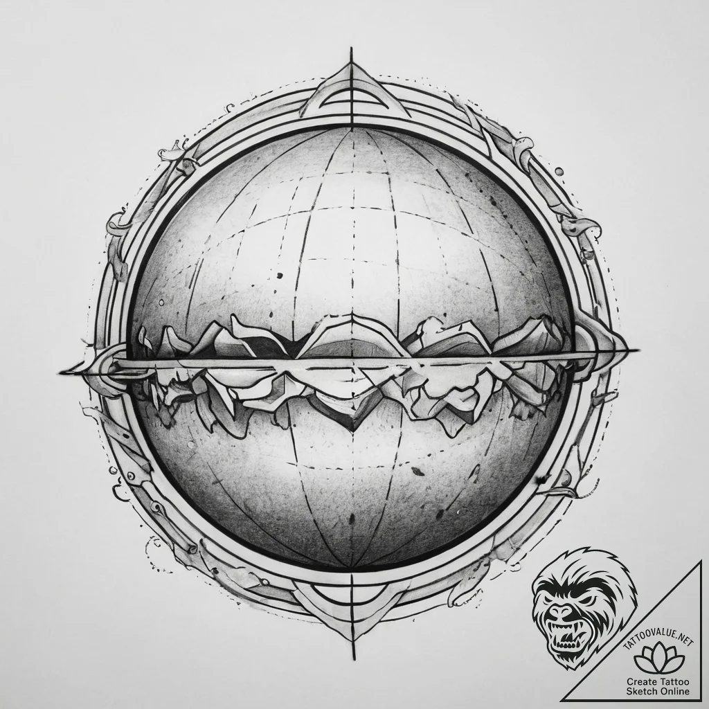 Tattoo sketch divine sphere, tattoo sketch de... - tattoo sketch (№1759591184_0, 04.10.2025 15:19) — tattoovalue.net