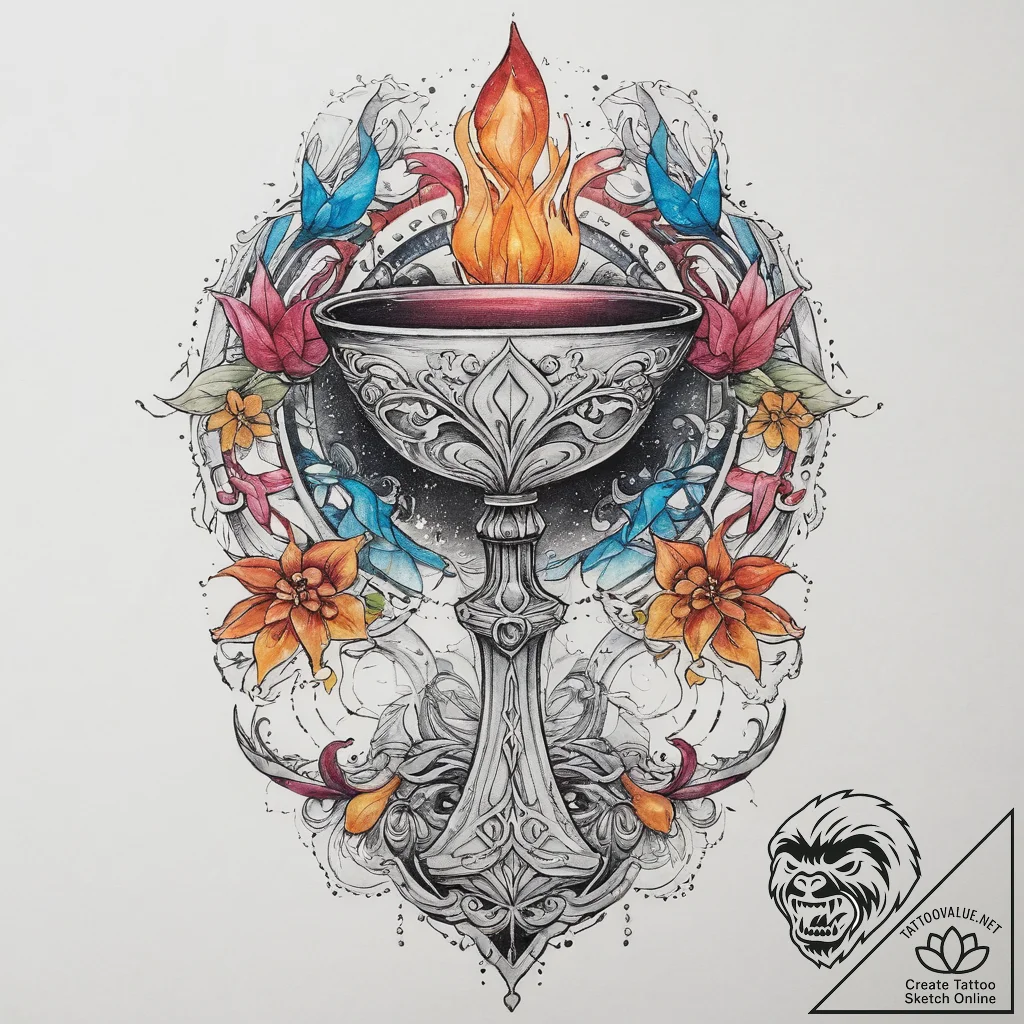 Tattoo sketch chalice pagan, tattoo drawing o... - tattoo sketch (№1759591617_0, 04.10.2025 15:26) — tattoovalue.net