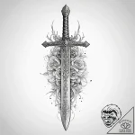 Tattoo sketch sword – tattoo sketch (№1759592503_0, 04.10.2025 15:41) — tattoovalue.net